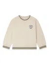 Bonpoint Logo-patch Ribbed-trim Sweatshirt In Neutral