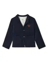 Bonpoint Logo-patch Single-breasted Blazer In Blue