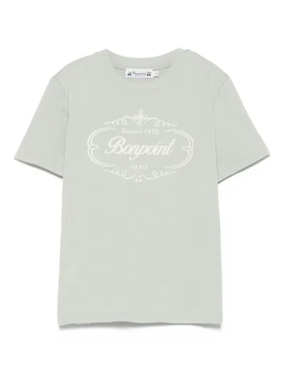 Bonpoint Kids' Logo-print Cotton T-shirt In Blue