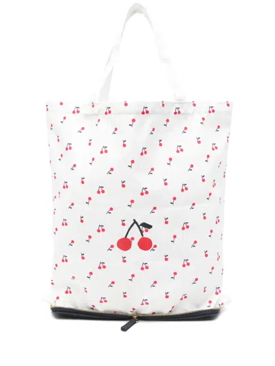Bonpoint Kids' Logo-print Tote Bag In White