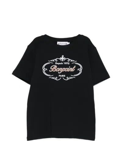Bonpoint Thibald Heritage Logo Embroidered T-shirt In Black