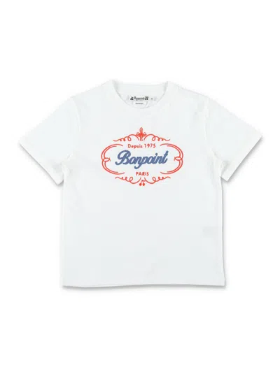 Bonpoint Kids' Logo T-shirt In Upb Blanc Lait