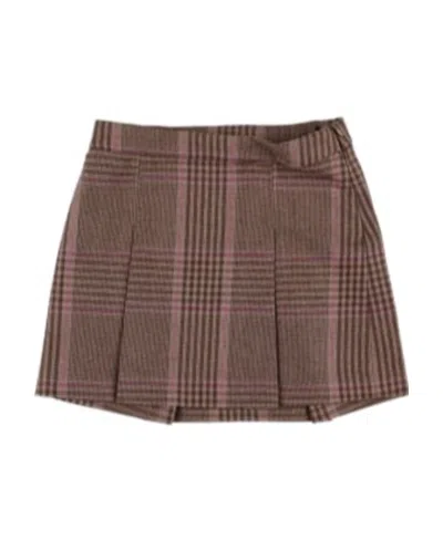 Bonpoint Logo Wool Skirt In Brown