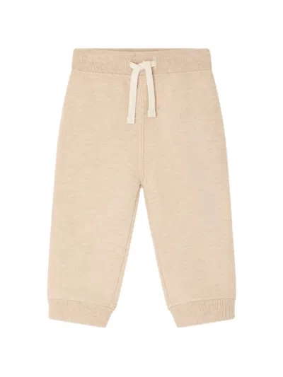 Bonpoint Babies' Logo-embroidered Drawstring Track Pants In Neutrals
