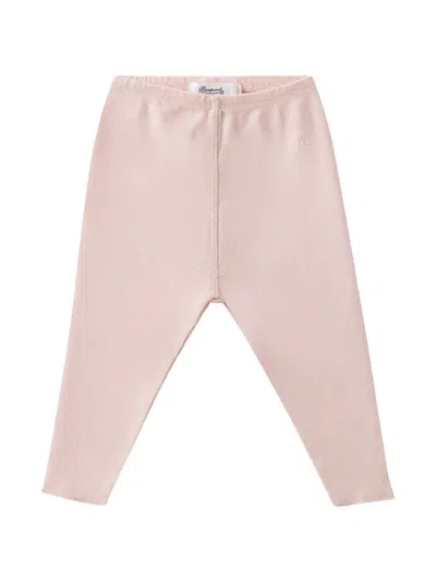 Bonpoint Kids' Logo-embroidery Leggings In Pink