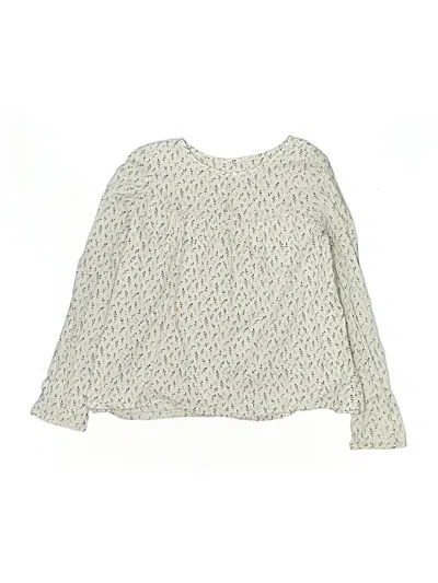 Pre-owned Bonpoint Kids' Long Sleeve Blouse In White
