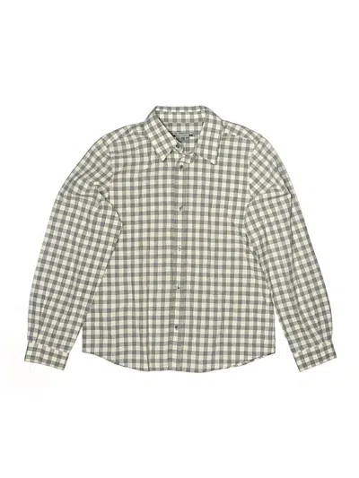 Pre-owned Bonpoint Kids' Long Sleeve Button Down Shirt In Gray