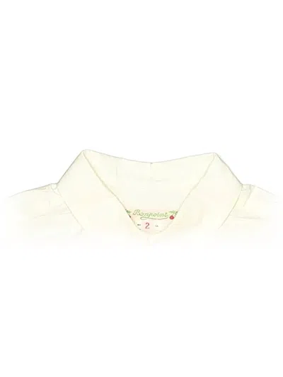 Pre-owned Bonpoint Kids' Long Sleeve Button Down Shirt In White