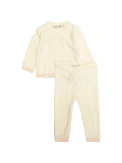 Bonpoint Babies' Long-sleeve Buttoned Trousers Set In Neutral
