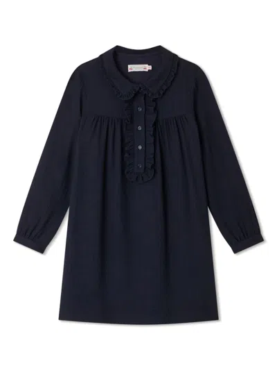 Bonpoint Kids' Long Sleeve Dress In Blue