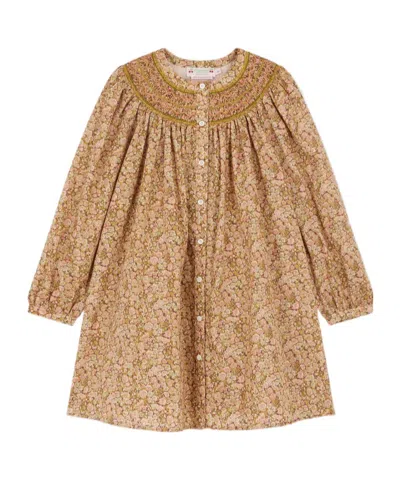 Bonpoint Long Sleeve Dress In Metallic