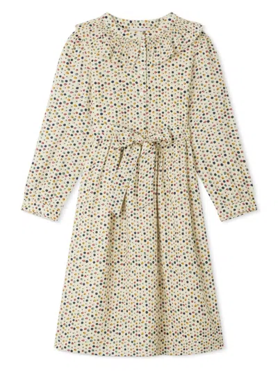 Bonpoint Kids' Long Sleeve Dress In Neutrals
