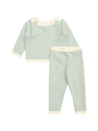 Bonpoint Babies' Long-sleeve Trousers Set In Green