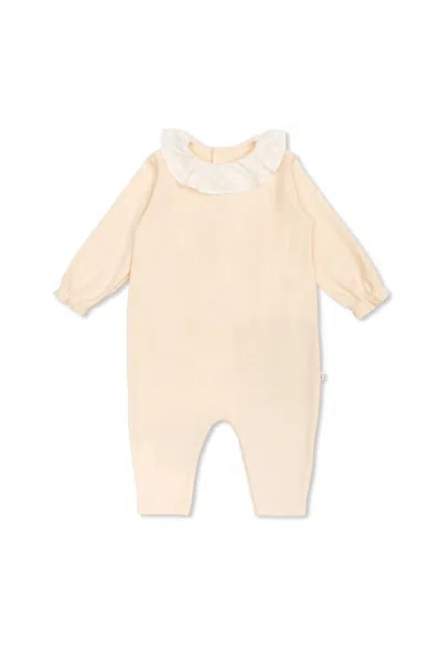 Bonpoint Babies' Long-sleeved Jumpsuit In Nude