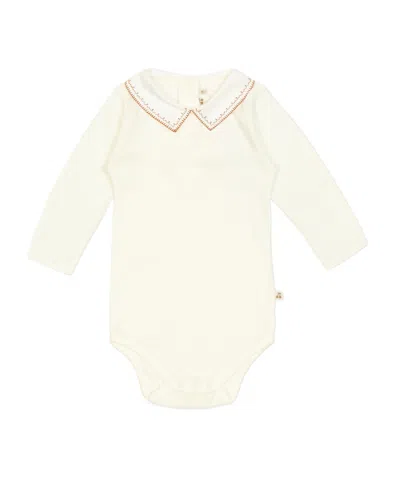 Bonpoint Long-sleeved Jumpsuit In White