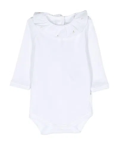 Bonpoint Long-sleeved Jumpsuit In White