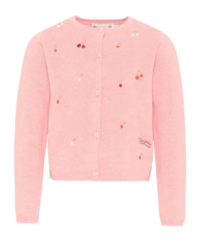 Bonpoint Long-sleeved Knitted Shirt In Pink