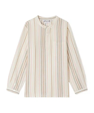 Bonpoint Kids' Gestreiftes Artiste Hemd In White