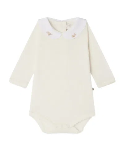 Bonpoint Long-sleeve Bodysuit In White