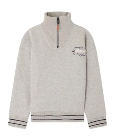 Bonpoint Long-sleeve Sweatshirt In Gray