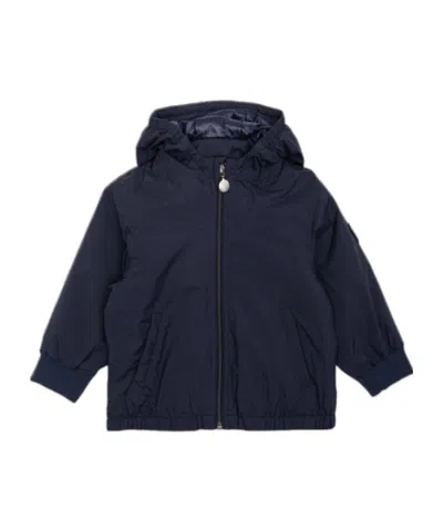 Bonpoint Long-sleeved Hooded Casual Jacket In Blue