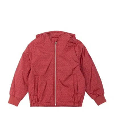 Bonpoint Long-sleeved Hooded Casual Jacket In Red