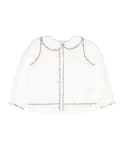 Bonpoint Kids' Long-sleeved Shirt In White
