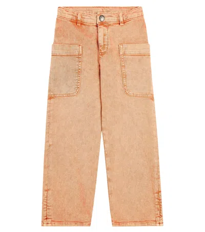Bonpoint Kids' Looping Straight Jeans In Orange