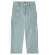 Bonpoint Looping Wide-leg Jeans In Vert De Gris
