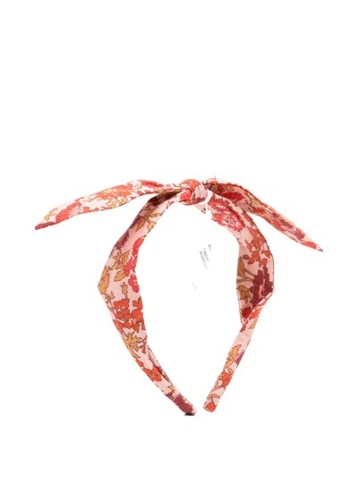 Bonpoint Kids' Lorette Floral Bow Hair Accessory In Pink