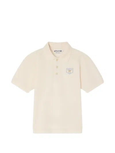 Bonpoint Kids' Lorris Embroidered-logo Polo Shirt In Neutral