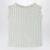 Bonpoint Lou Striped Blouse With Ruffles