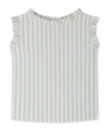 Bonpoint Lou Striped Blouse With Ruffles