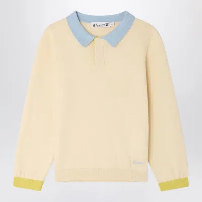 Bonpoint Mae Polo In Cotton And Cashmere In Neutral
