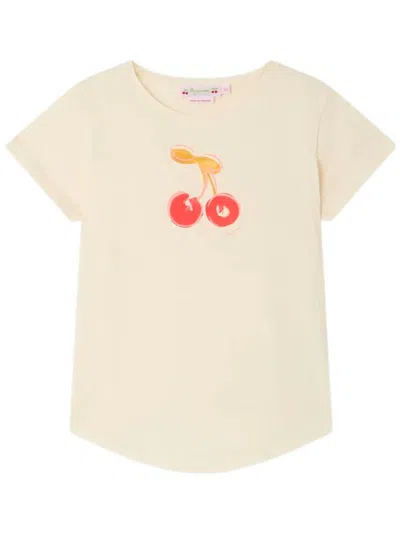 Bonpoint Kids' Aada Cherry-print T-shirt In Neutral