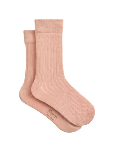 Bonpoint Kids' Maira Ribbed-knit Socks In Brown