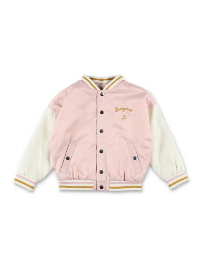 Bonpoint Malika Quilted Water-repellent Varsity-style Jacket For Girls In Multi