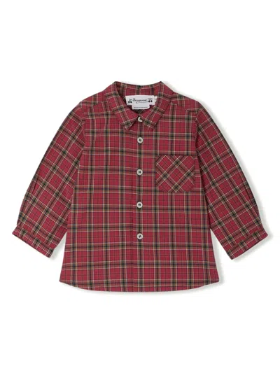 Bonpoint Babies' Malo Plaid Shirt In Red