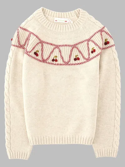 Bonpoint Mamily Wool-blend Pullover For Girls In Yellow