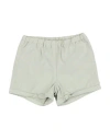 Bonpoint Cotton Twill Shorts With Visible Stitching In Grey