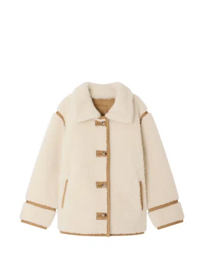Bonpoint Kids' Manya Button-up Coat In Neutrals