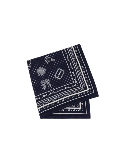 Bonpoint Marcy Paisley-print Scarf In Navy Blue