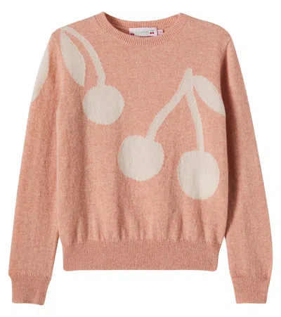 Bonpoint Kids' Margaux毛衣 In Pink