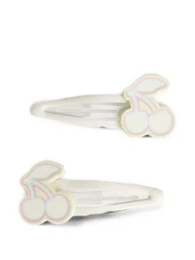 Bonpoint Kids' Marina Cherry-motif Hair Clips In Neutral