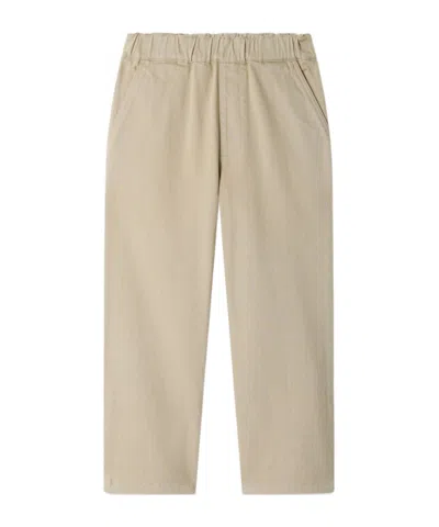 Bonpoint Maurice Straight Pants In Organic Cotton In Neutral