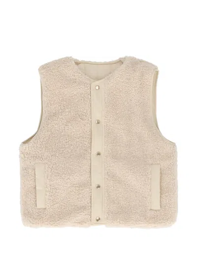 Bonpoint Kids' Maya Reversible Quilted Gilet In Neutral