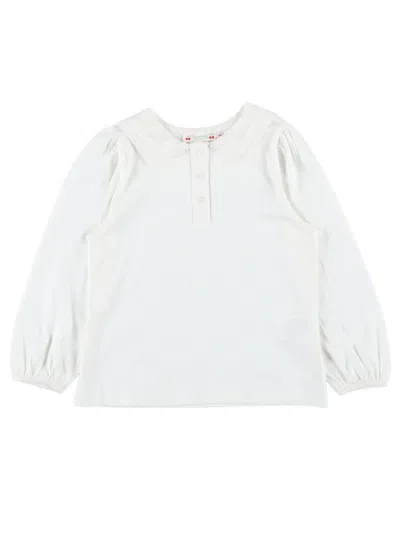 Bonpoint Kids'  Meena Girls' Organic Cotton T-shirt In White