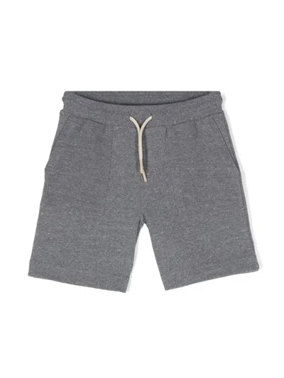 Bonpoint Kids' Mélange-effect Track Shorts In Grey