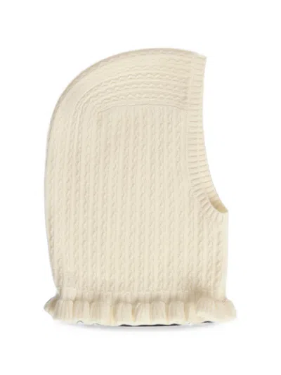 Bonpoint Kids' Melitza Cable-knit Balaclava In Neutrals