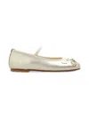 Bonpoint Metallic Ballerina Shoes In Silver